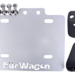 Porta Placa Café Racer Grande Reforzado Gris Titanio