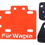 Porta Placa Café Racer Chico Reforzado Naranja Neón Furwagen