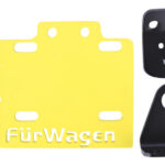 Porta Placa Café Racer Chico Reforzado Amarillo Neón