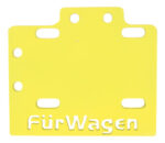 Porta Placa Café Racer Chico Reforzado Amarillo Neón - Imagen 3