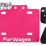 Porta Placa Café Racer Grande Reforzado Rosa Neón