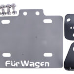 Porta Placa Café Racer Grande Reforzado Gris Mantarraya