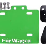 Porta Placa Café Racer Grande Reforzado Verde Neón Furwagen