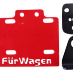 Porta Placa Café Racer Chico Reforzado Rojo Pasión Furwagen