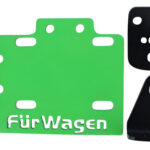 Porta Placa Café Racer Chico Reforzado Verde Neón Furwagen