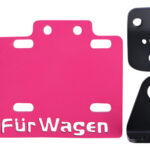Porta Placa Café Racer Chico Reforzado Rosa Neón Furwagen