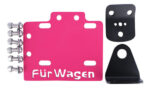 Porta Placa Café Racer Chico Reforzado Rosa Neón Furwagen