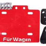 Porta Placa Café Racer Grande Reforzado Rojo Pasión Furwagen