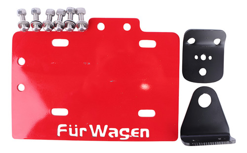 251201190018_58_15322.jpg Porta Placa Café Racer Grande Reforzado Rojo Pasión Furwagen - Imagen 1