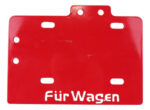 Porta Placa Café Racer Grande Reforzado Rojo Pasión Furwagen - Imagen 3