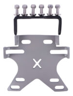 Porta Placa Universal 3-1/16 Premium Gris Mantarraya