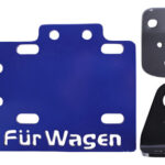 Porta Placa Café Racer Chico Reforzado Azul Violeta Furwagen