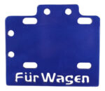 Porta Placa Café Racer Chico Reforzado Azul Violeta Furwagen - Imagen 3