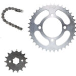 Kit Sprocket 38dx15d Con Cadena 428hx104l | Promoto Platino Gris