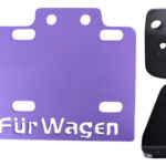 Porta Placa Café Racer Chico Reforzado Morado Brujas