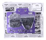 Porta Placa Café Racer Chico Reforzado Morado Brujas - Imagen 4