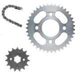 Kit Sprocket 39dx15d Con Cadena 428hx126l | Promoto Platino Gris