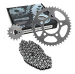 Kit Sprocket 42dx16d Con Cadena 428h 136l | Promoto Platino Gris