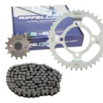 Kit Sprocket 38dx15d Con Cadena 428hx120l | Riffel Titanium Gris
