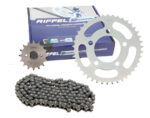 Kit Sprocket 42dx16d Con Cadena 428hx136l | Riffel Titanium Gris