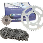 Kit Sprocket 42dx16d Con Cadena 428hx136l | Riffel Titanium Gris