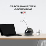 Casco Miniatura Cerrado R7 Racing Negro (adorno Escritorio) Negro Piloto S - Imagen 4