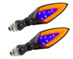 Par Direccionales P-35s Led Sec. Luz Ambar-azul | Stallion Azul Acero